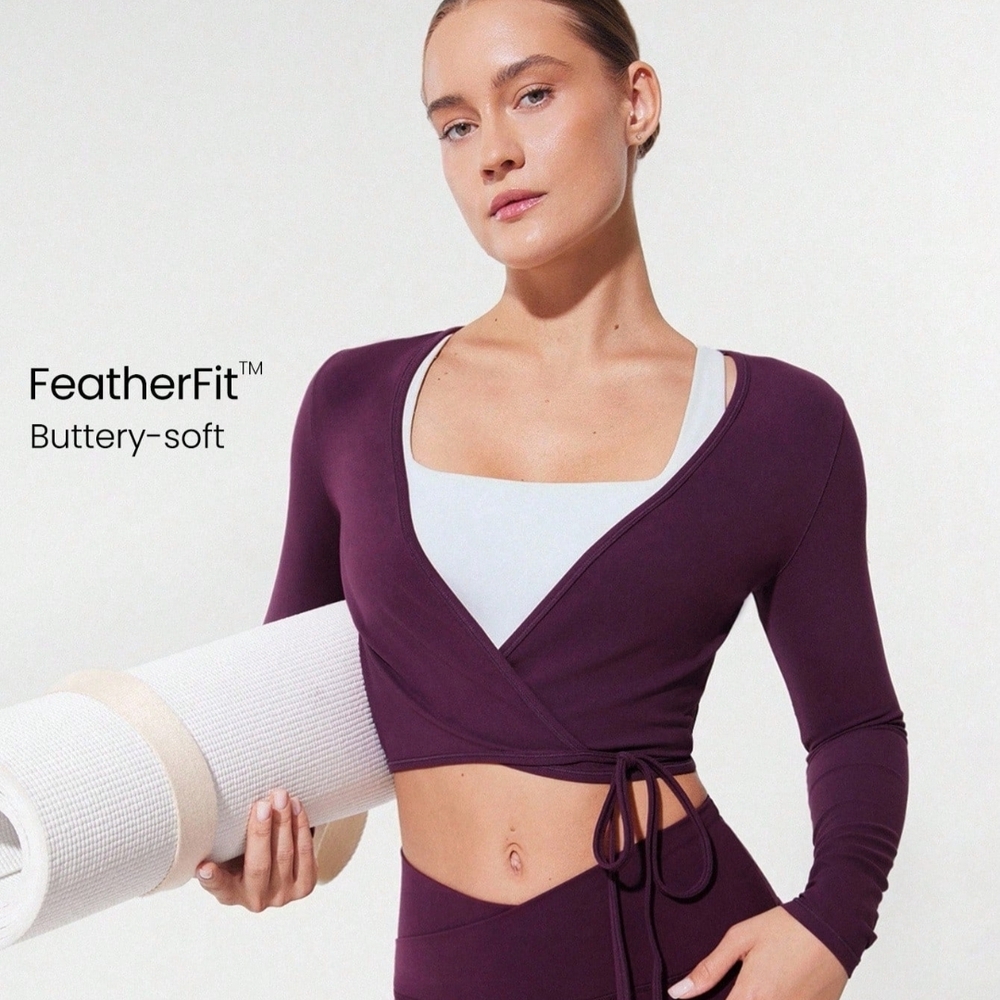 FeatherFit Buttery-Soft Wrap Top